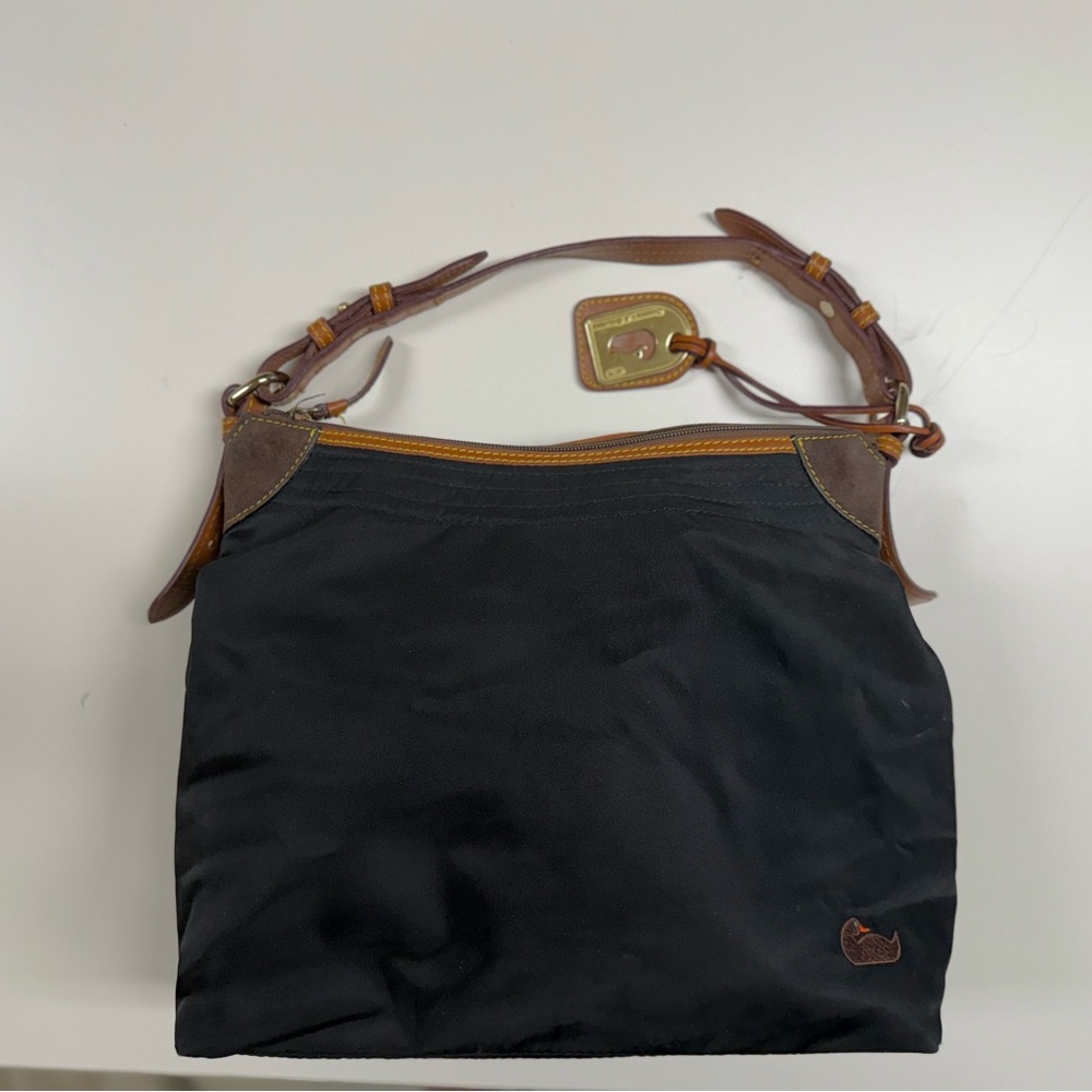 Dooney & Bourke Black and Brown Shoulder Bag